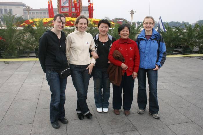 Jola, Monika and Asia on the Tiananmen square